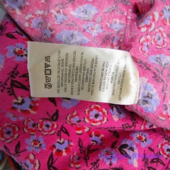 New! Free People James Smock Off the Shoulder pink Top, size L - Picture 14 of 16